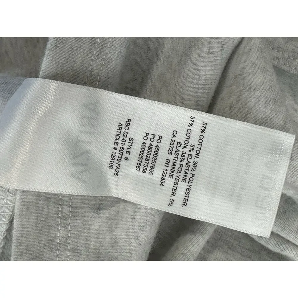 Sunday Best Aritzia Women’s Size XS Gray Long Sleeve Crop Top Scoop Neck